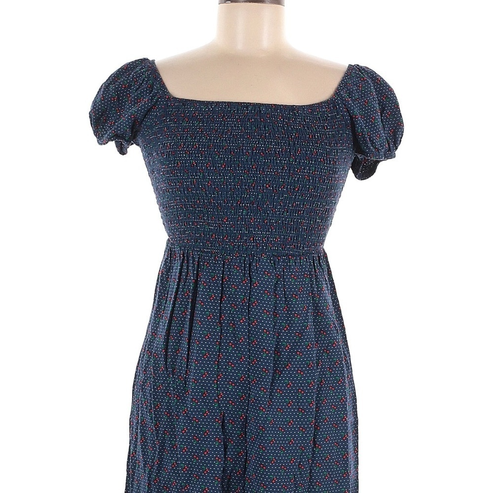 AUW Blue Puff Sleeve Midi Sundress - Picture 7 of 7
